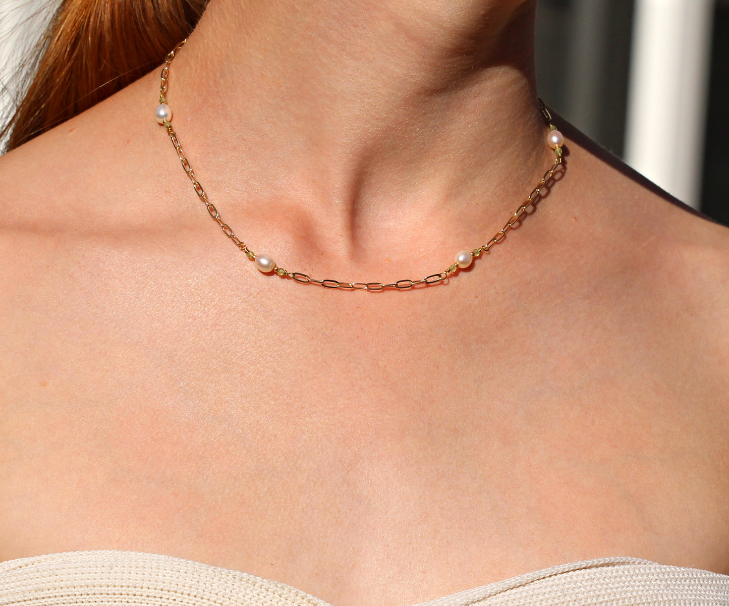 Bronte pearl choker