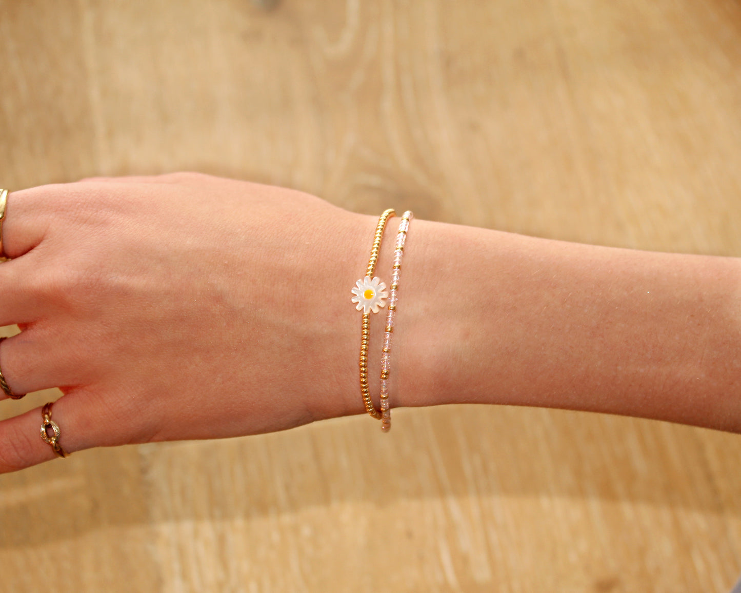 Beaded Sunflower Bracelet