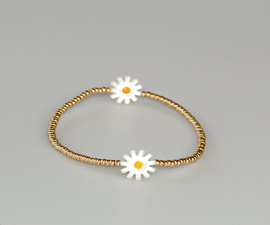 Beaded Sunflower Bracelet