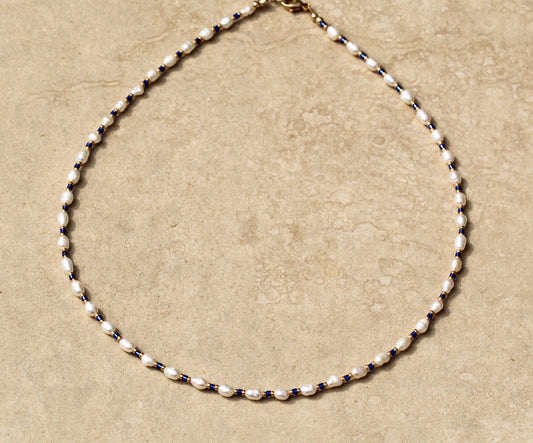 Sapphire Pearl Anklet