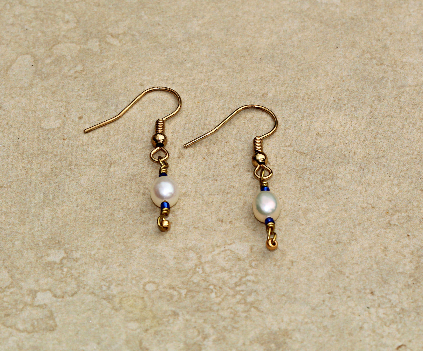 Sapphire Pearl Earrings