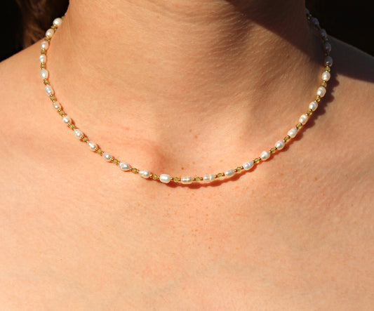 Emerald Pearl choker